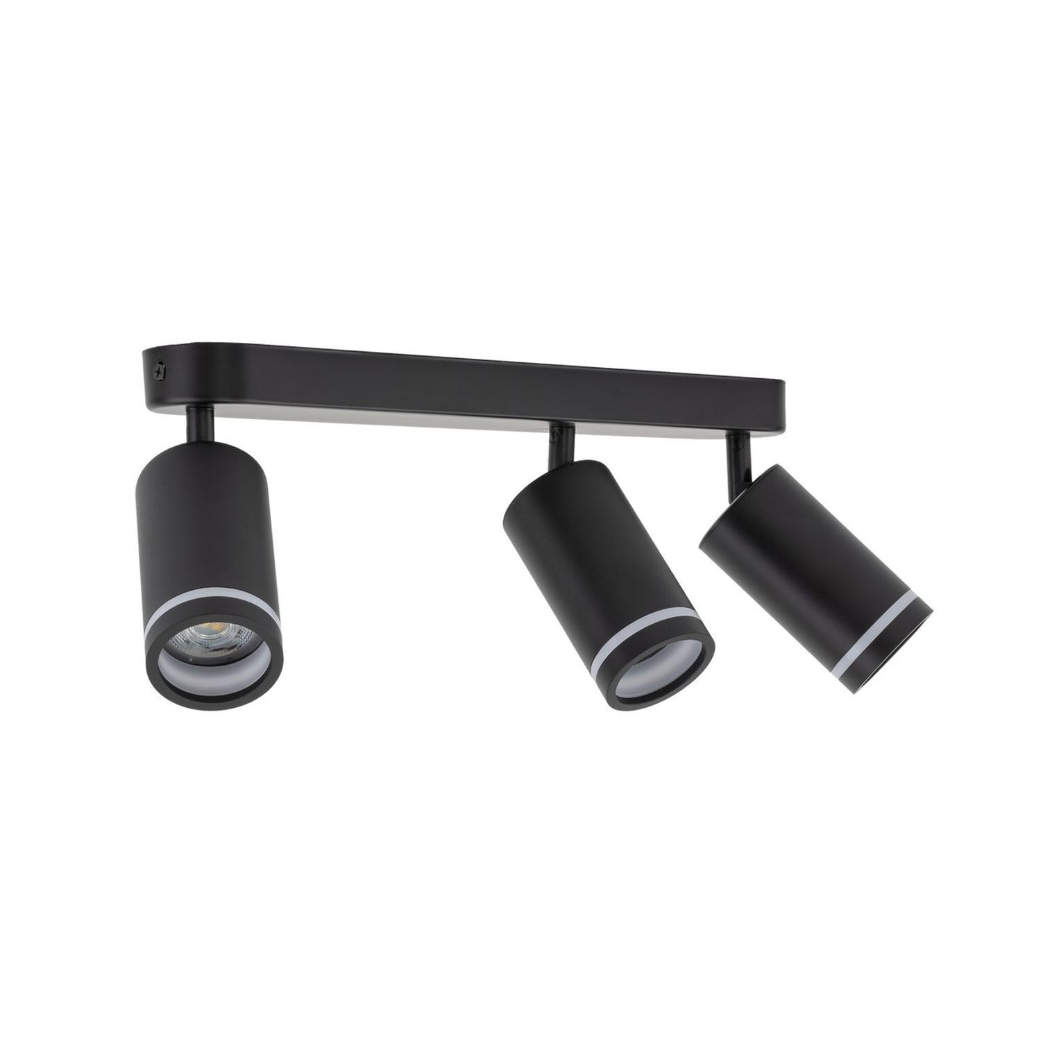 Deckenstrahler 3-flammig Schwarz 55 cm lang Metall GU10