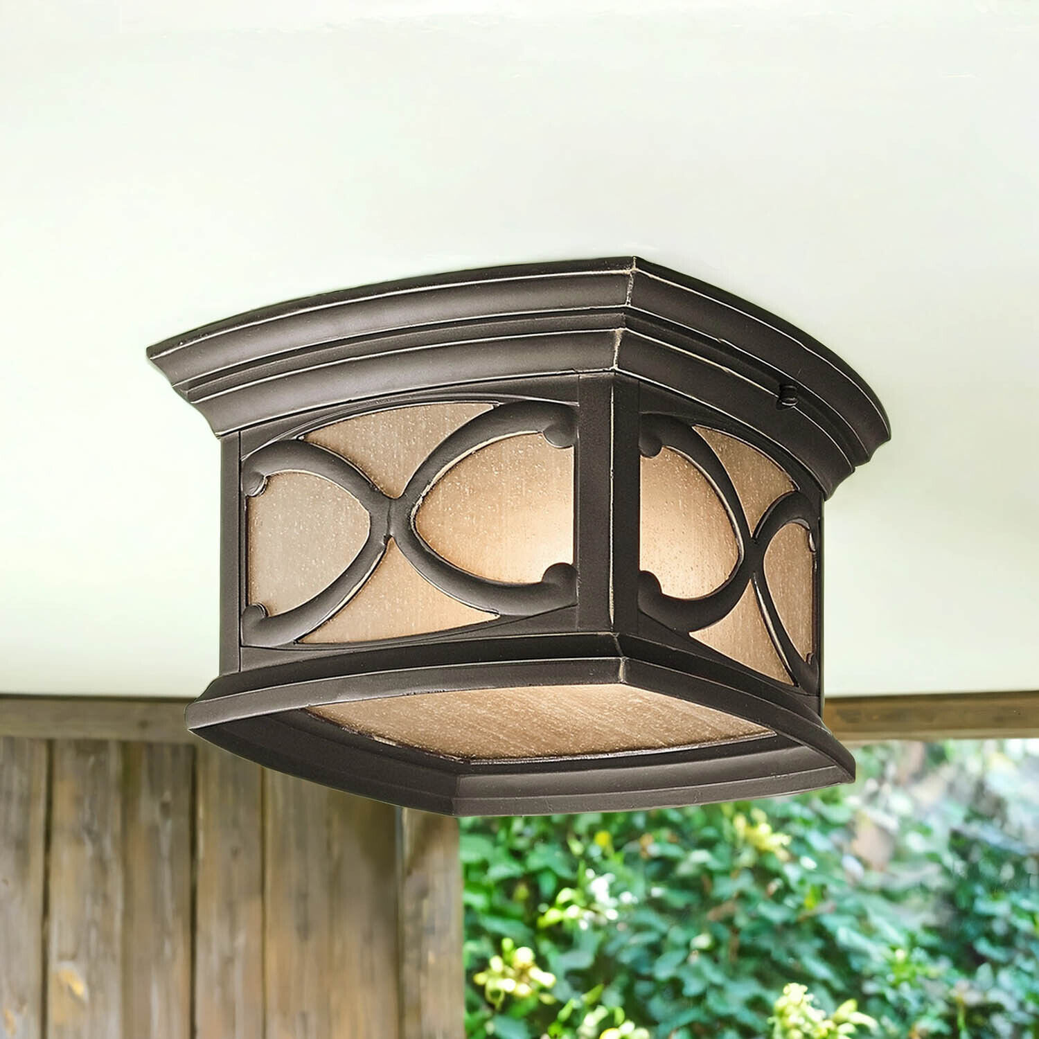 Deckenleuchte Außen Glas Aluminium Balkon Terrasse