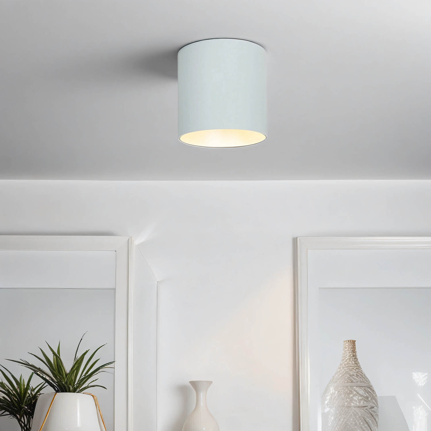 Moderner Deckenstrahler Metall GU10 Ø12,7cm rund Deckenleuchte, Pflanze