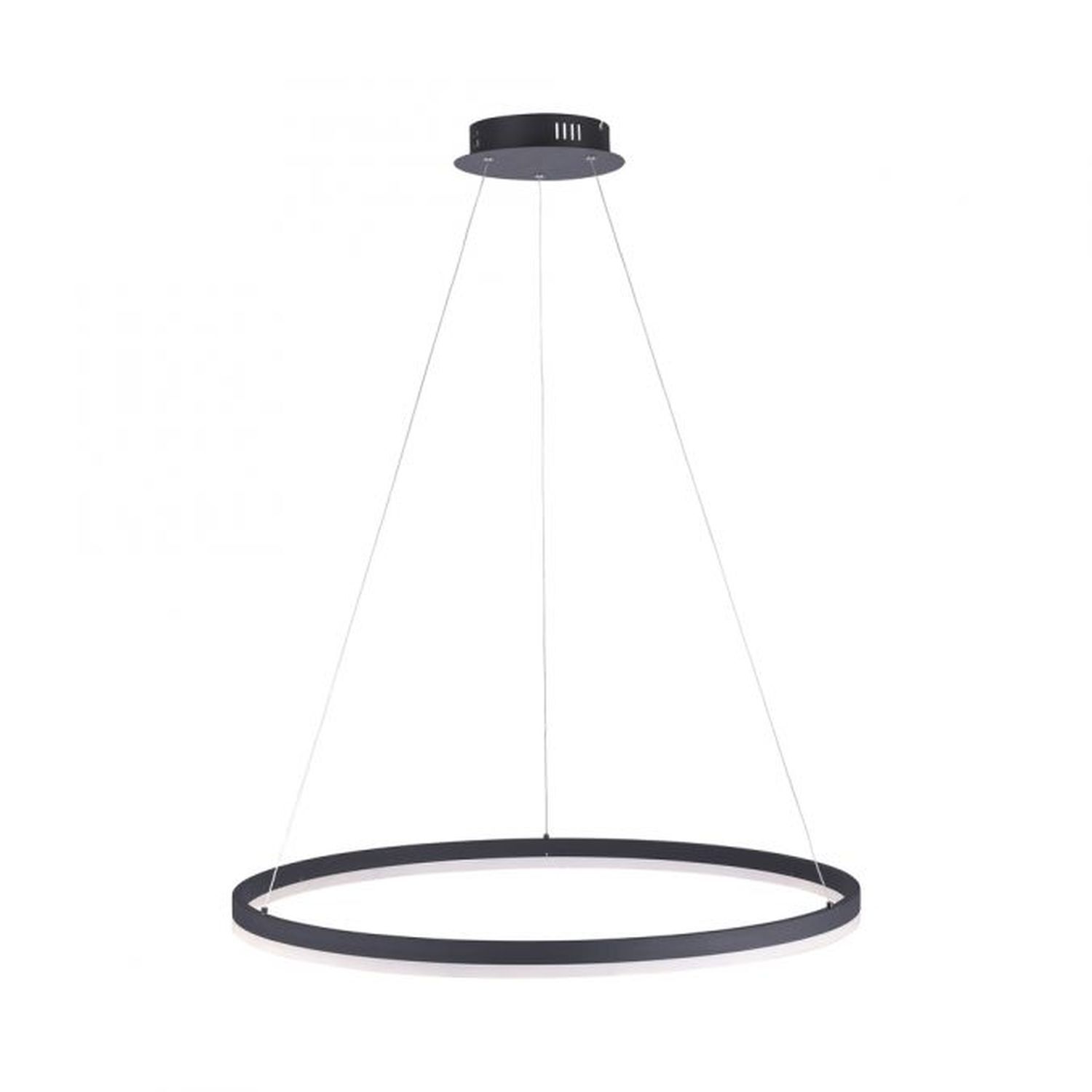 LED Pendelleuchte Anthrazit dimmbar 3000 K Ø80 cm Ring