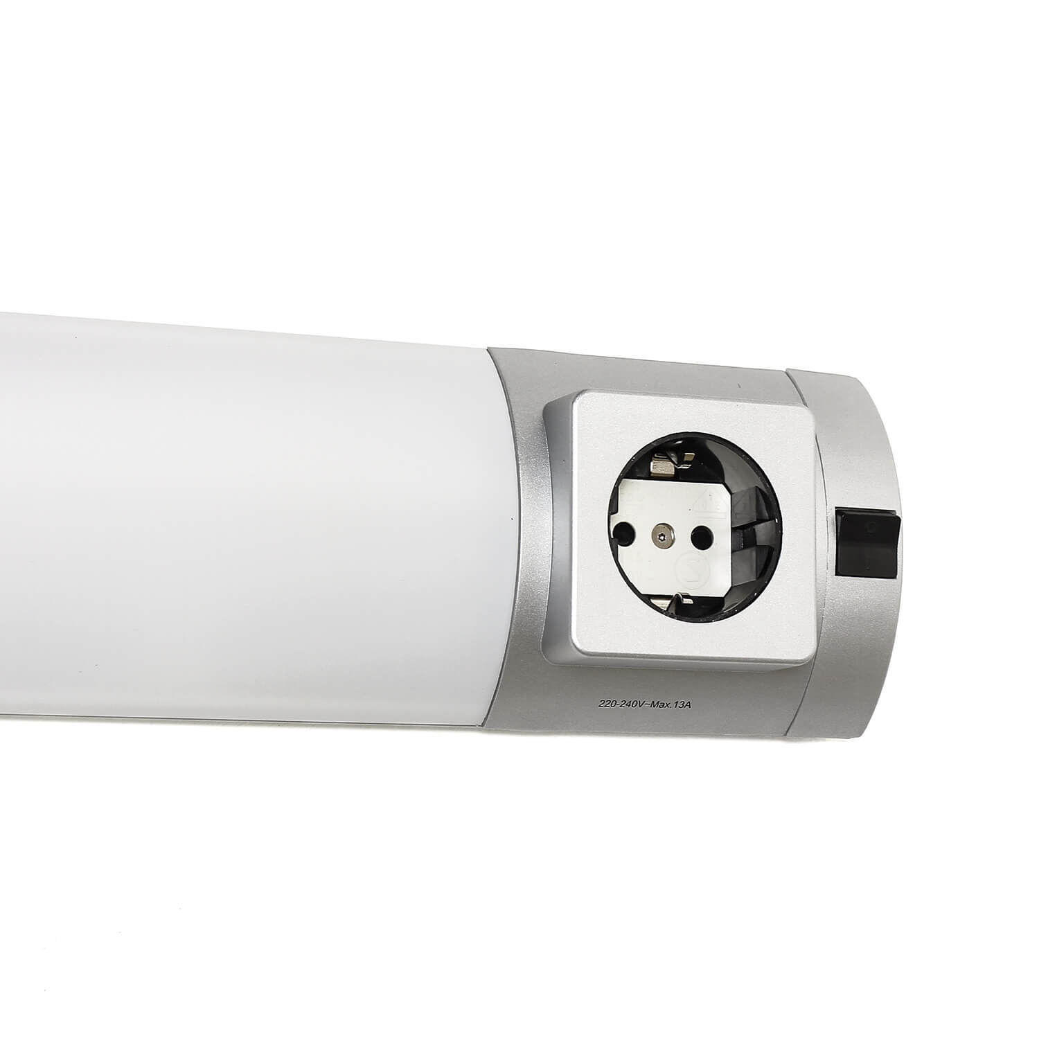 LED Wandleuchte mit Steckdose und Schalter Bad Küche Adapter, Elektronik