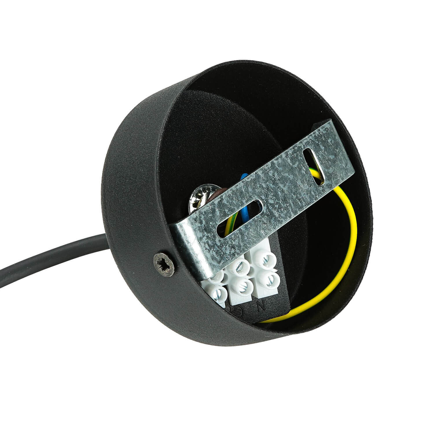 Hängelampe Stoff Metall E27 in Schwarz Braun Adapter, Elektronik, Elektrisches Gerät, Mikrophon, Eishockey-Puck