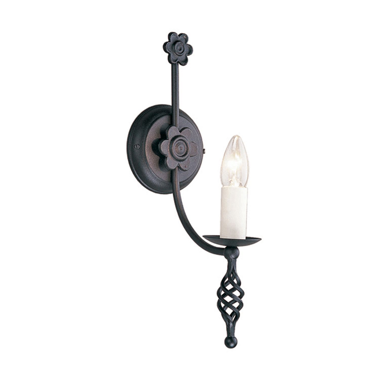 Wandlampe Schwarz Rustikal elegant Flur CAMELOT Bronze, Lampe