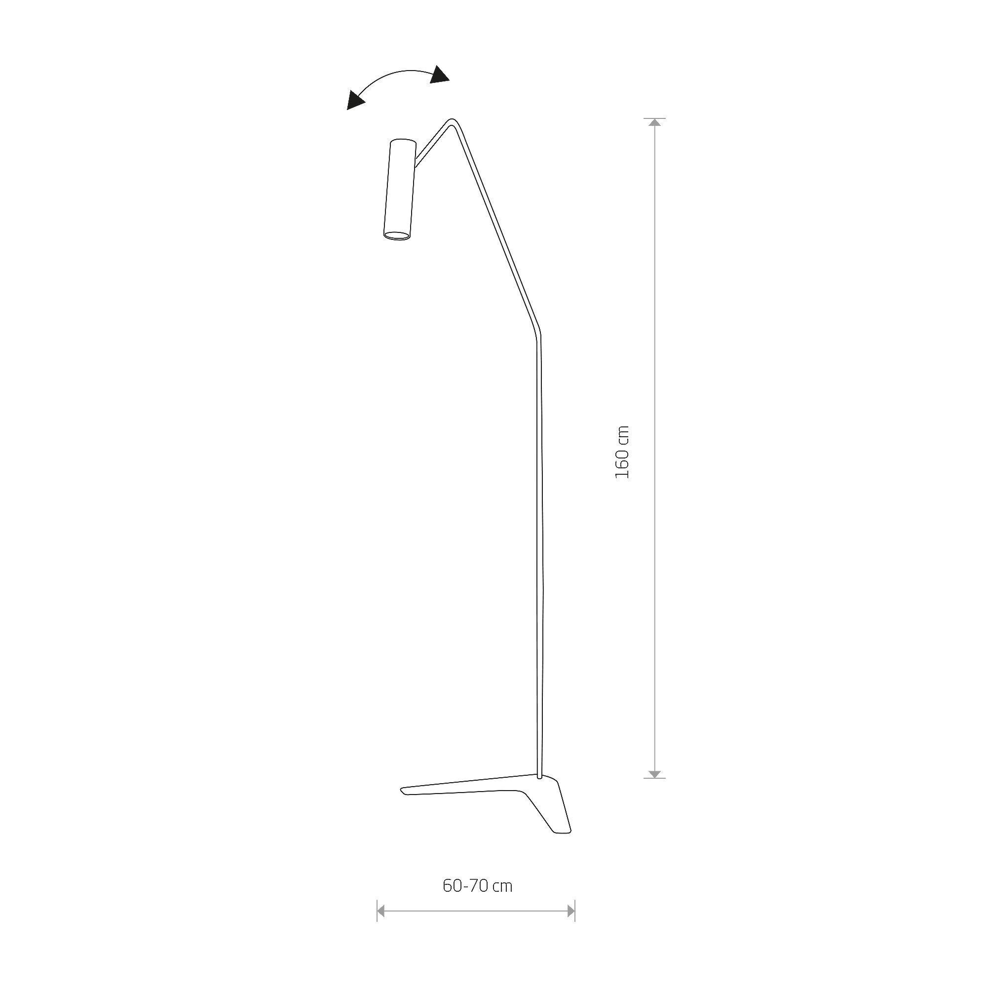 Stehlampe, Höhenverstellbar, Led-Lampe, Standleuchte, Schwenkarm