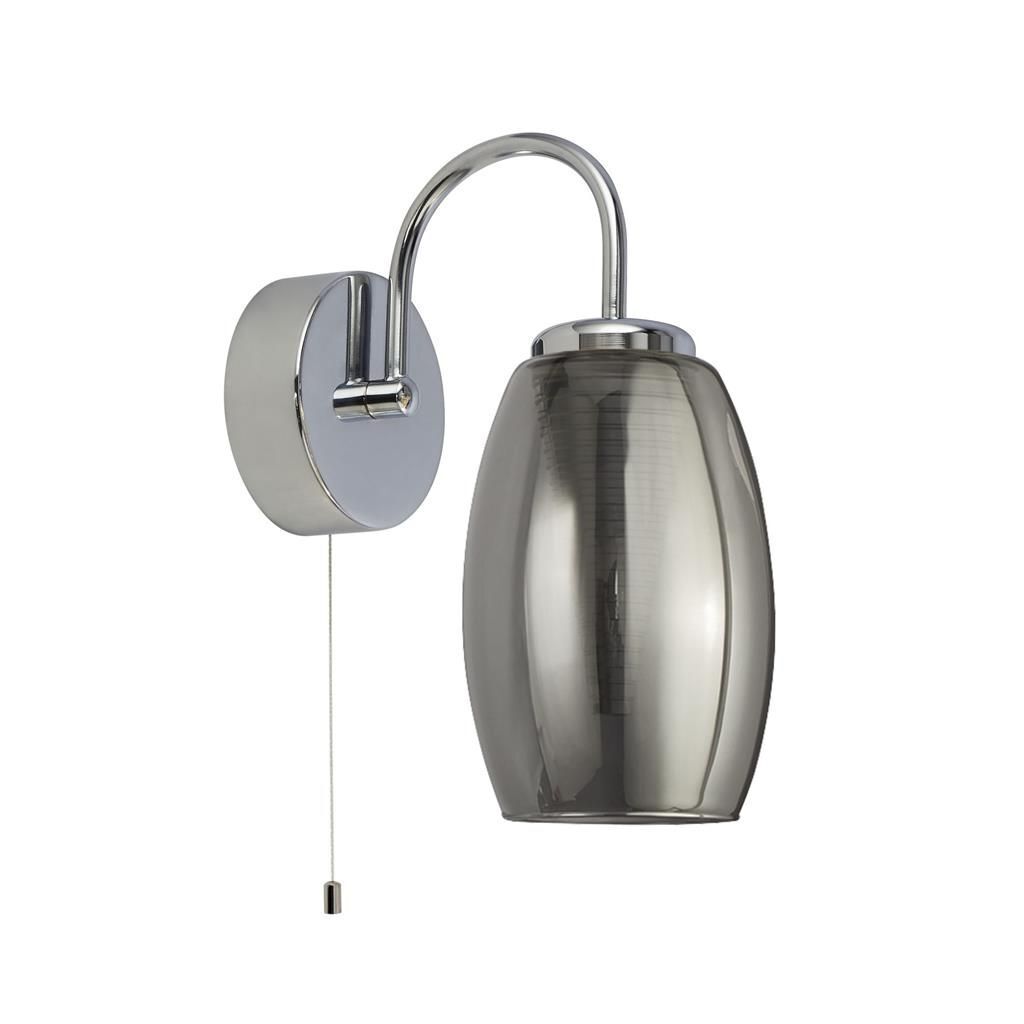 LED Wandlampe mit Schalter Rauchglas 3000 K 202 lm