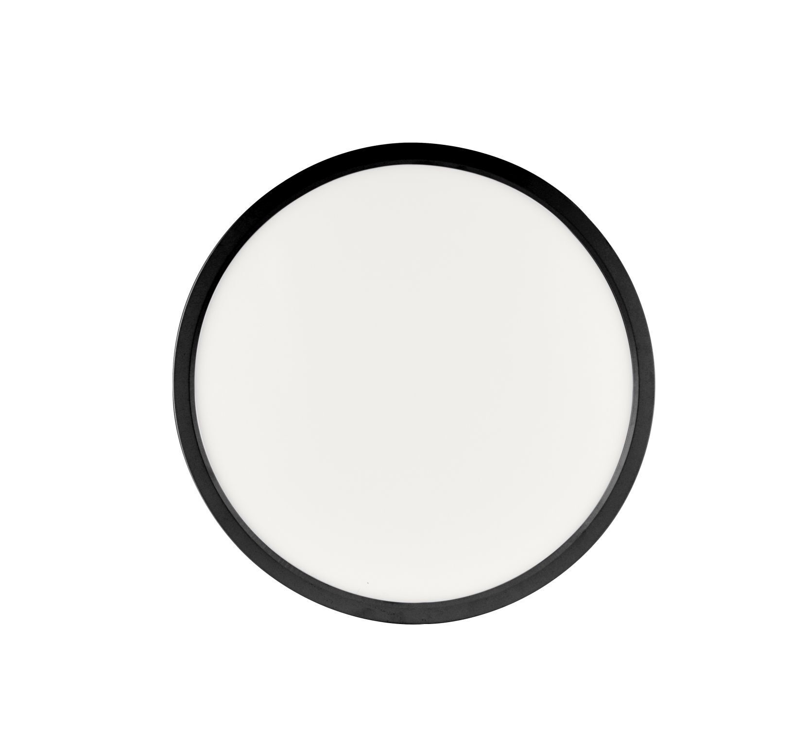 Schwarze LED Deckenlampe dimmbar Ø40 cm Fernbedienung