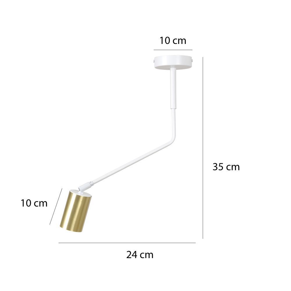 Deckenstrahler Weiß Gold GU10 Modern Wohnzimmer