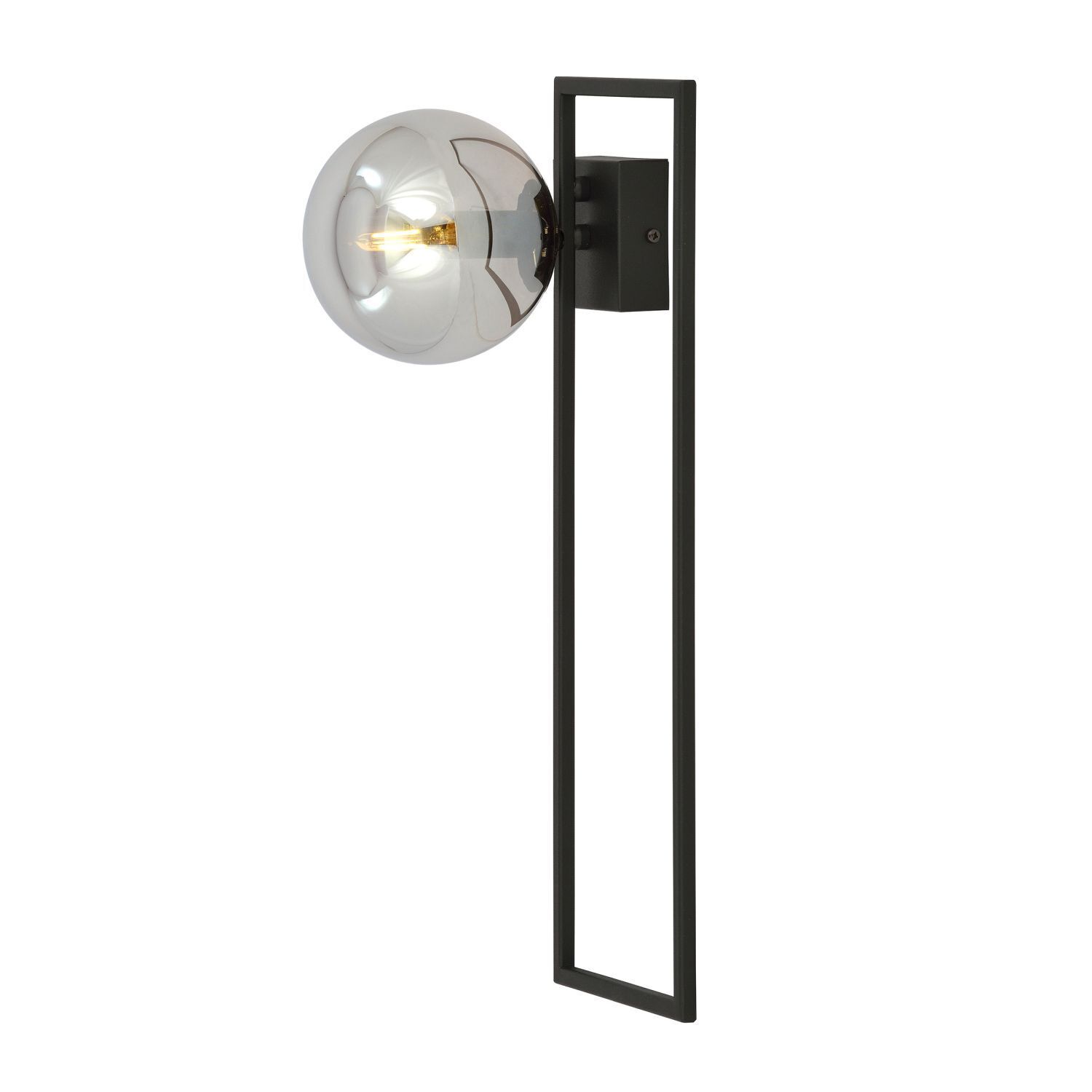 Deckenleuchte Schwarz Grau E14 50 cm Kugelschirm Glas Metall