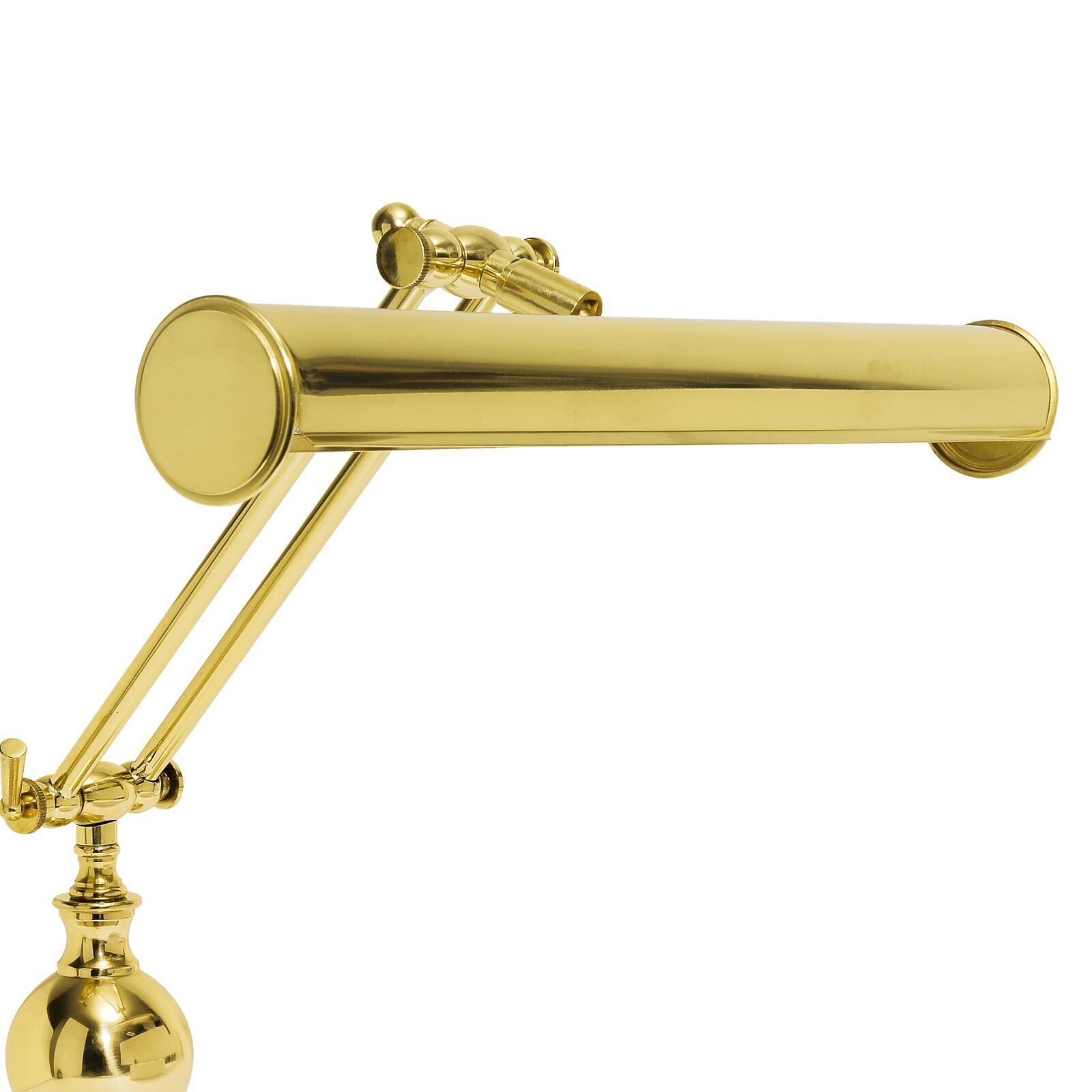 Bankerlampe Messing poliert E14 H: 43 cm Jugendstil
