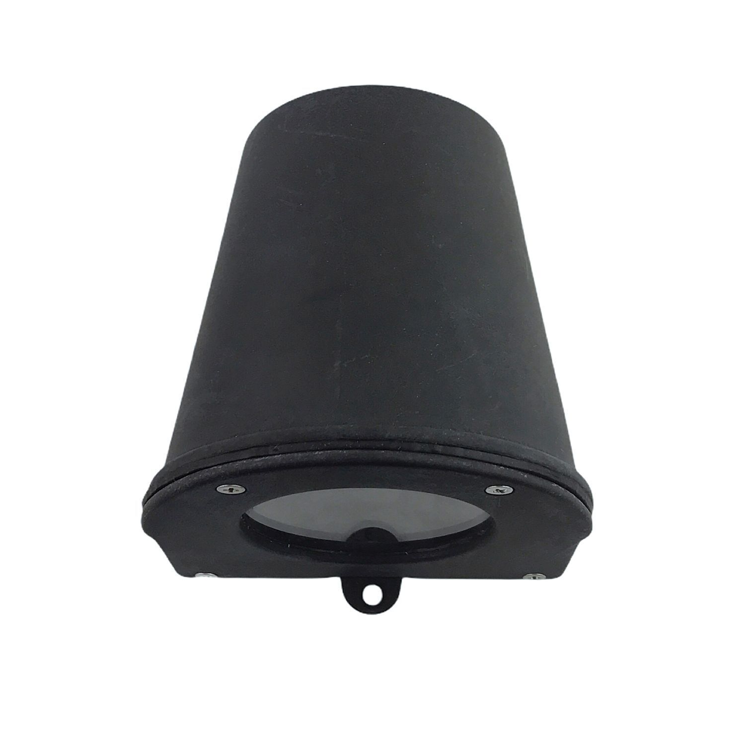 Outdoor Wandlampe Schwarz antik H: 10 cm Downlight Messing