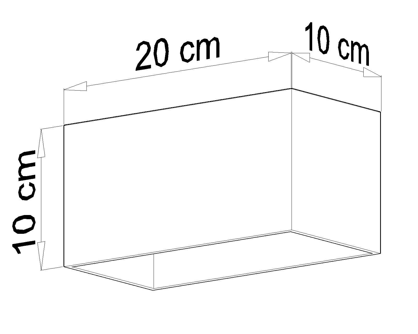 Schwarze Deckenleuchte BRUCCIA B:20cm Aluminium eckig