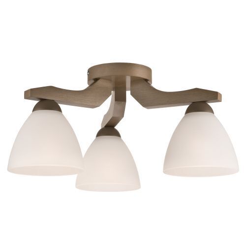 Deckenleuchte BATORY Holz 3-flmg Modern Wohnzimmer