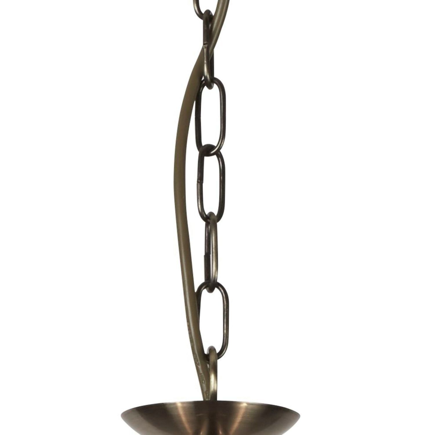 Hängelampe Messing antik Klar Ø 56 cm Metall Glas 3x E27
