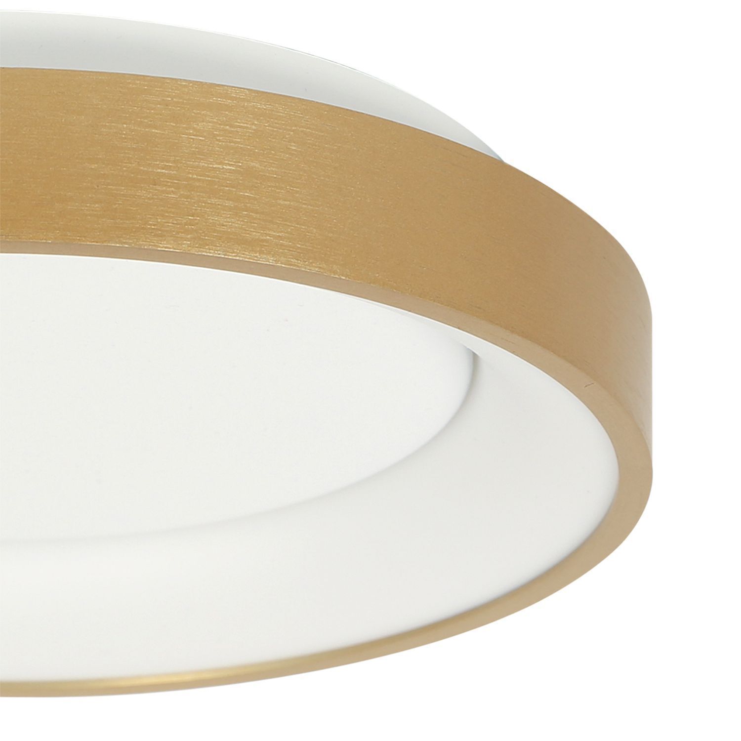 LED Deckenleuchte in Gold Weiß Ø38 cm 30 W gemütlich