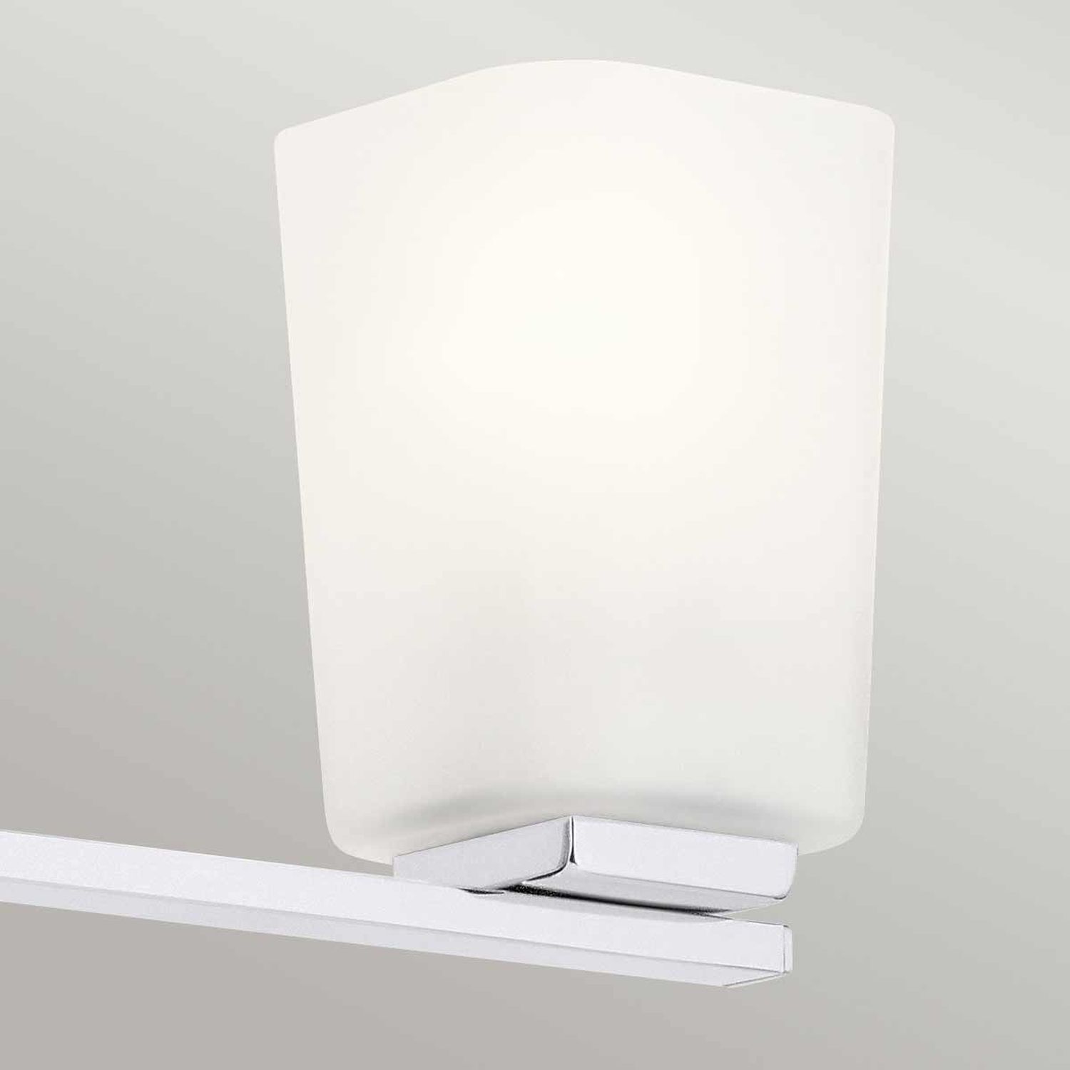 Wandleuchte Bad LED G9 IP44 3000 K Glas Metall B: 58,4 cm