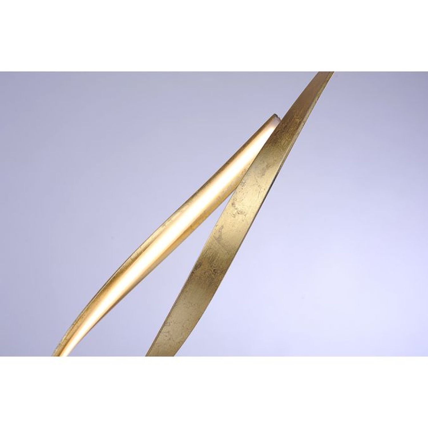 Dimmbare LED Stehlampe in Blattgold 140 cm 3000 K 26 W