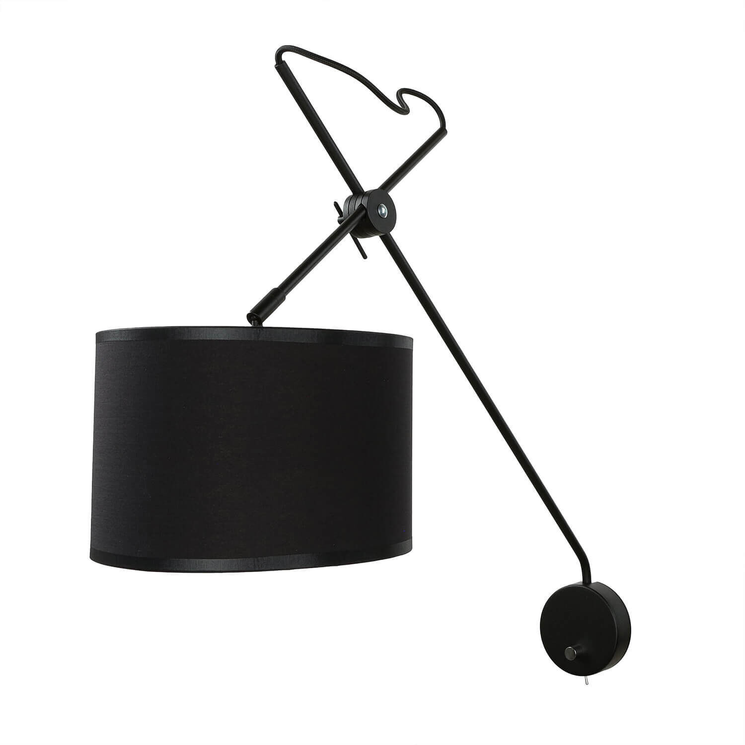 Wandlampe mit Schalter Schwarz Gold VIPER flexibel