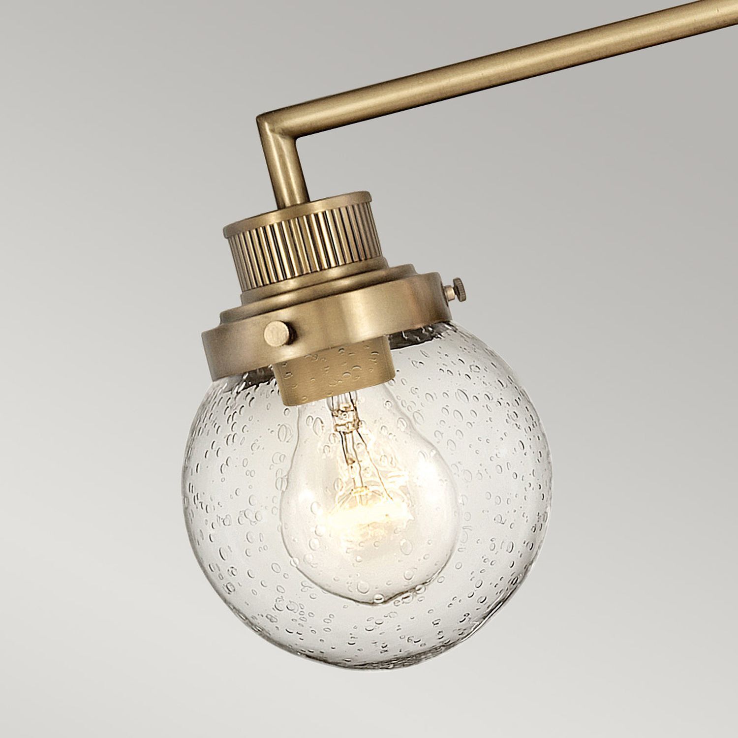 Kugelglaslampe, Glühbirne, Bronzefarben, Industrie-Design, Dekorlampe
