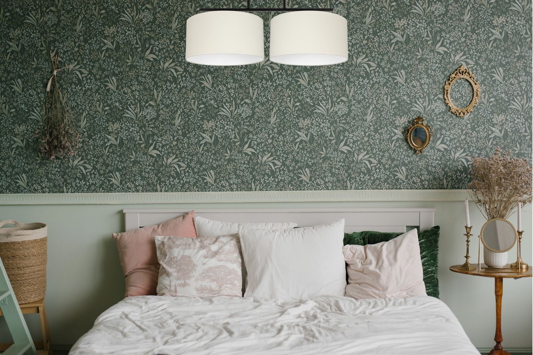 Deckenleuchte Stoff blendarm Schwarz Creme E27 L:70 cm Kissen, Dekoration für Zuhause, Lampe, Kerze