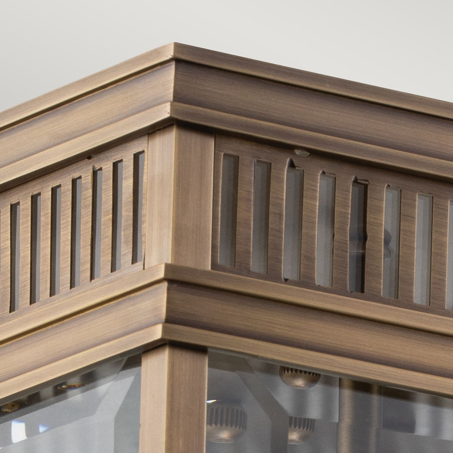 Deckenlampe außen Echt-Messing Glas E27 IP44 2-flammig Architektur, Gebäude, Drinnen, Innenarchitektur, Holz