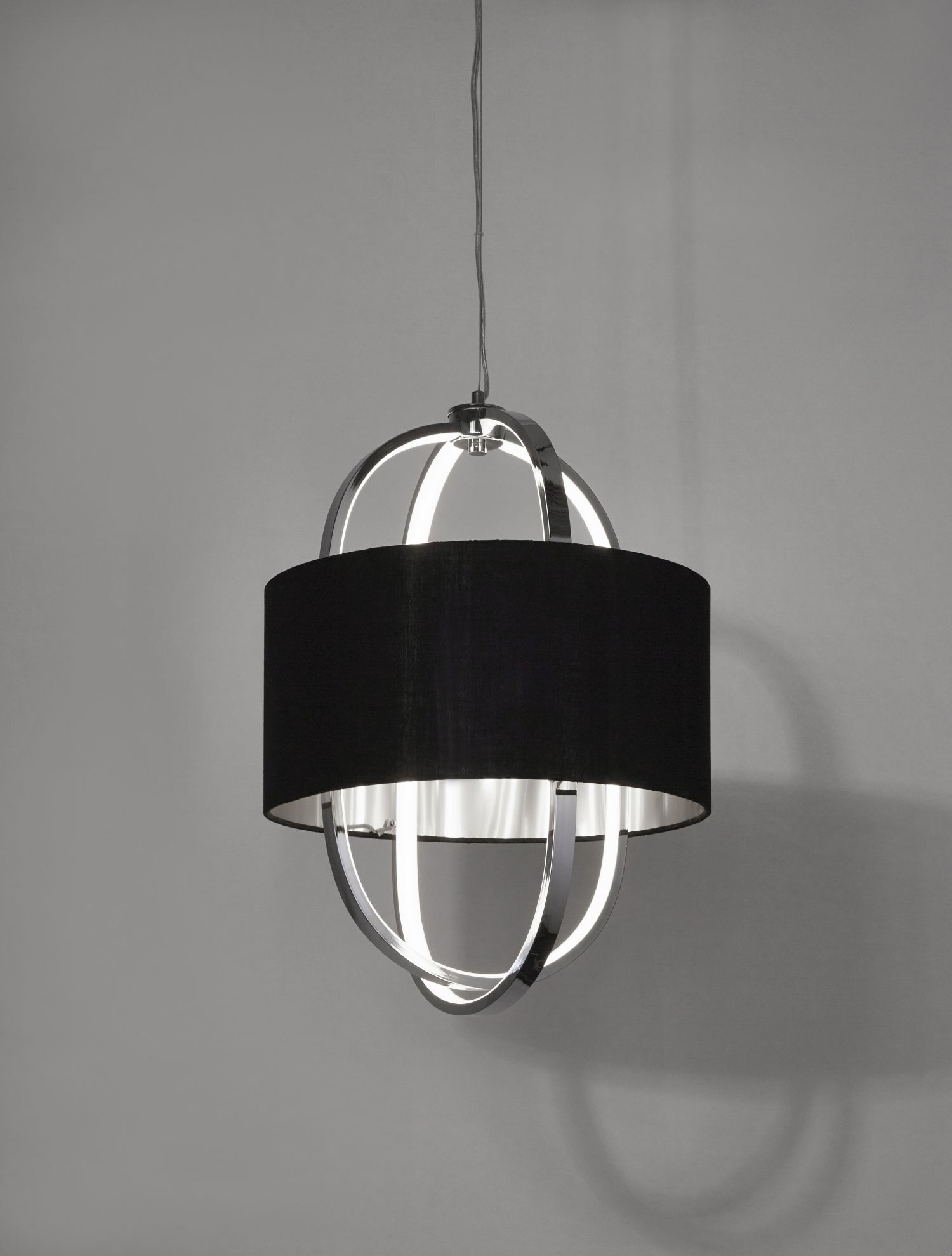 Blendarme LED Hängelampe Stoff Metall warmweiß Ø38 cm