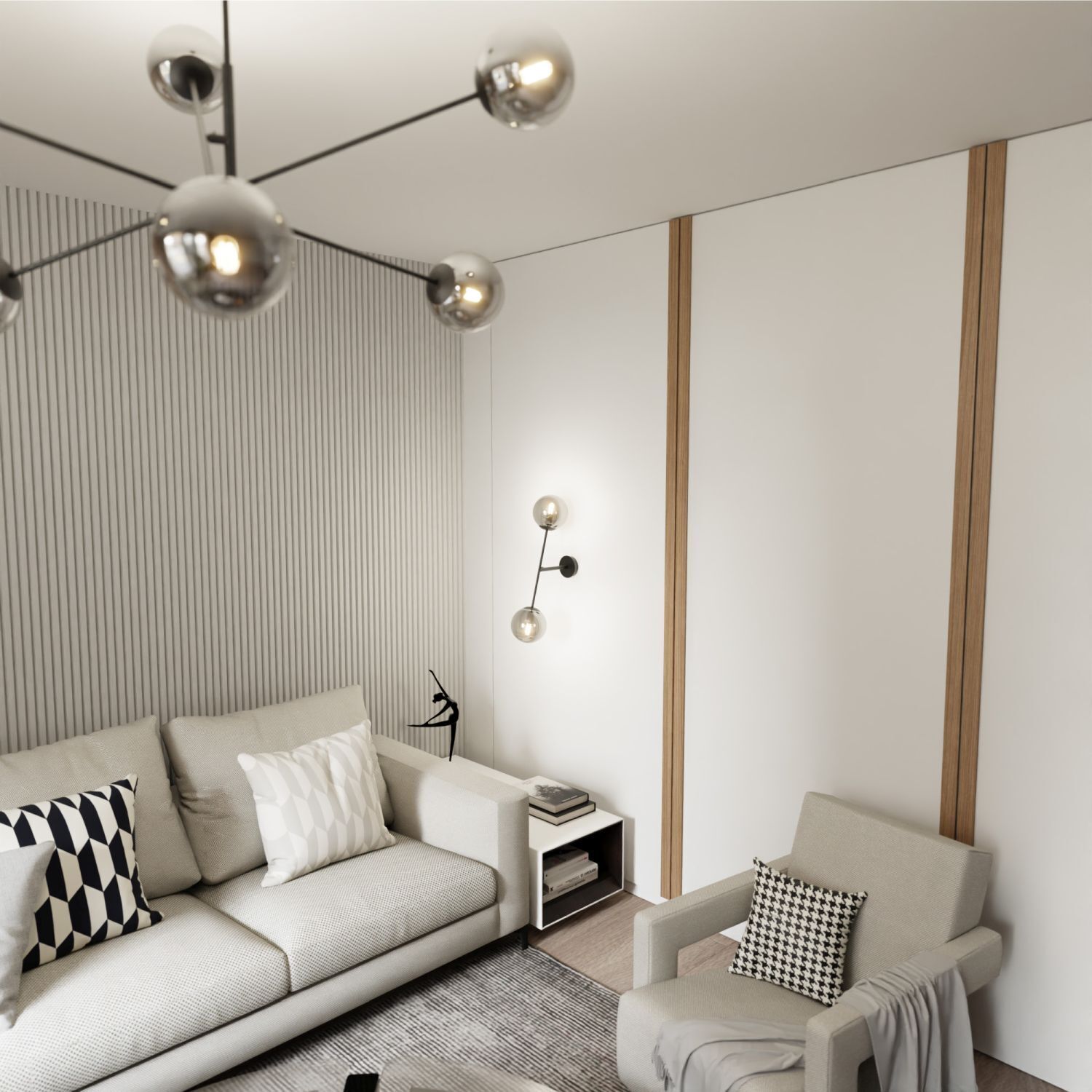 Wandlampe Rauchglas Metall H: 57 cm drehbar E14 2-flammig Innenarchitektur, Inneneinrichtung, Couch, Wohnzimmer, Lampe