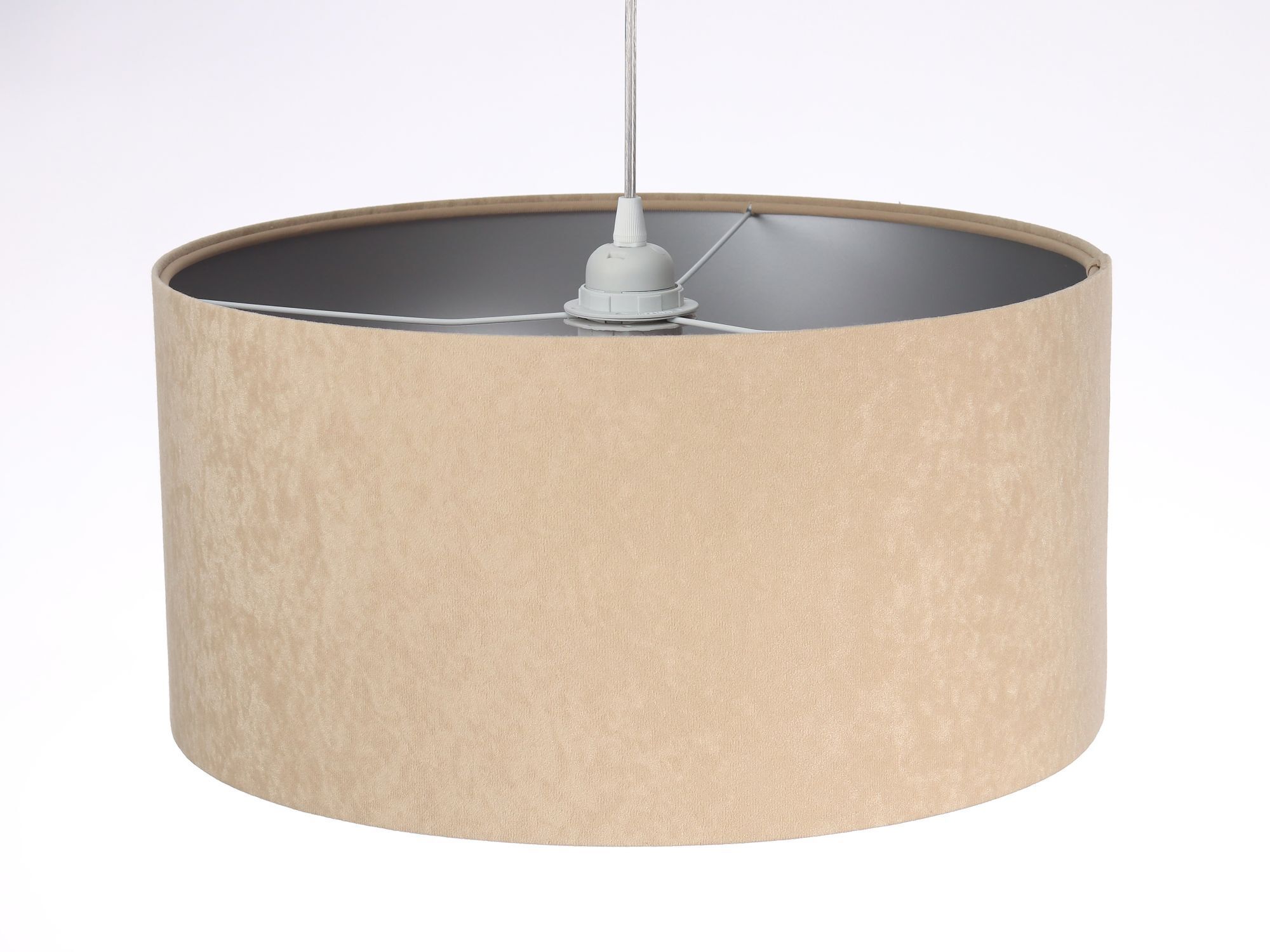 Pendelleuchte Beige Silber Retro rund Esstisch