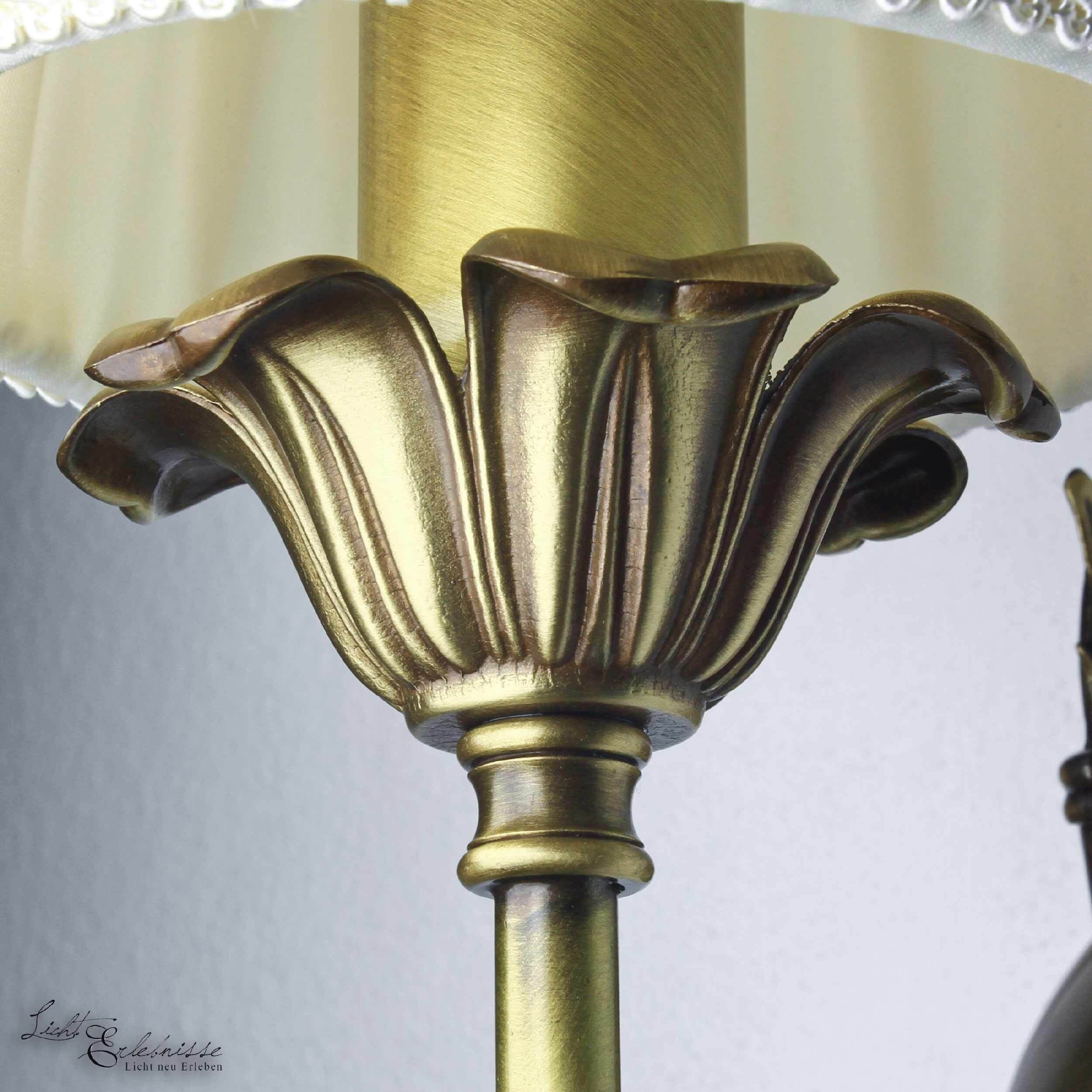 Jugendstil Wandleuchter E14 Ginevra Lampe, Lampenschirm, Bronze