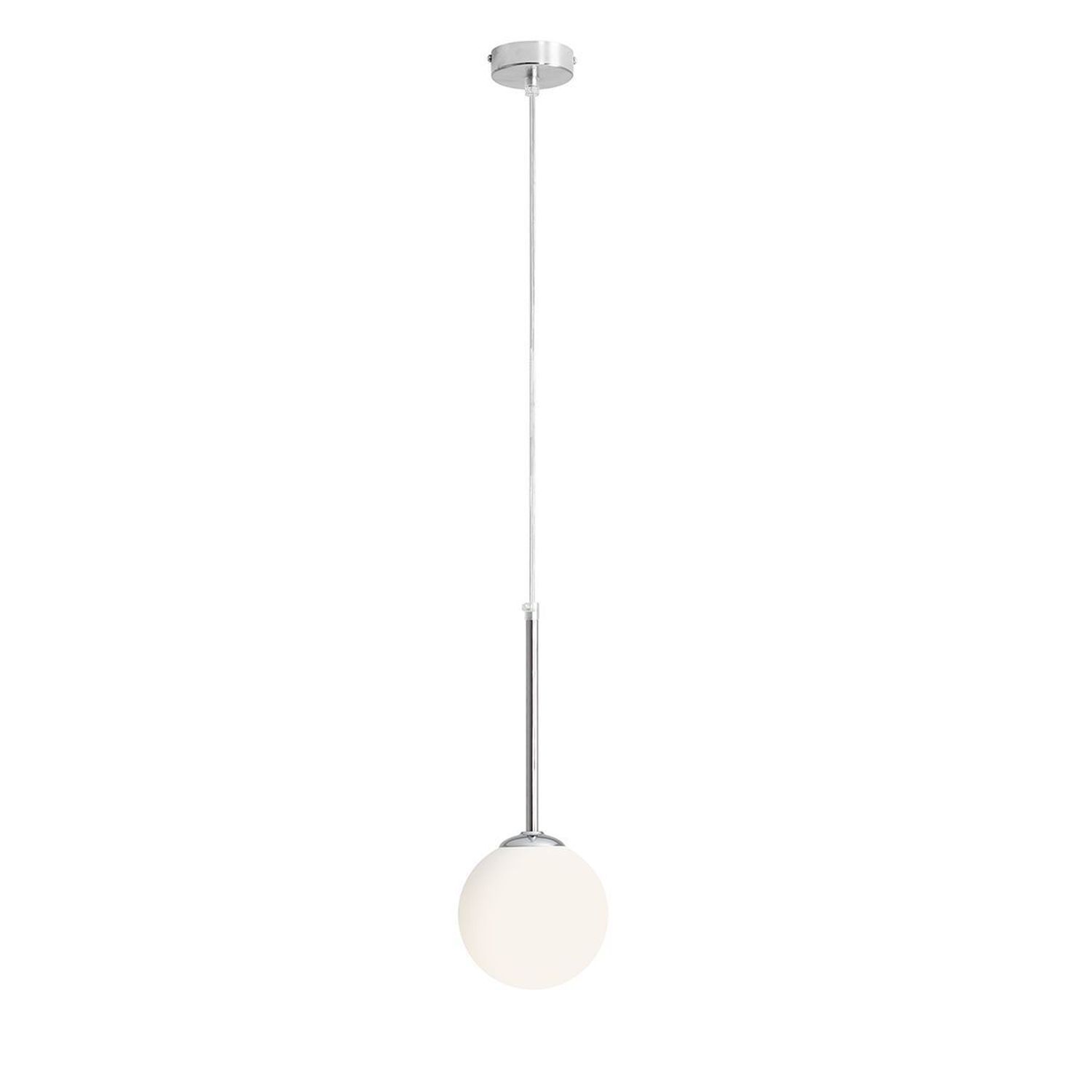 Blendarme Hängelampe rund E14 Chrom Weiß Glas Metall