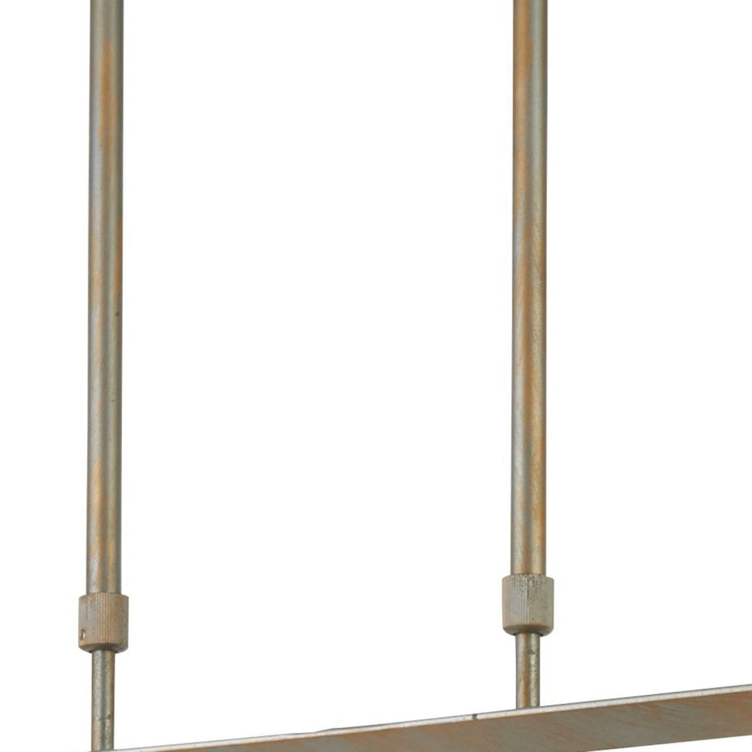 Hängeleuchte Metall länglich B: 90 cm in Silber-Gold E27