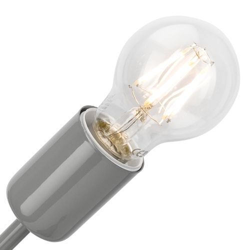 Metall Tischlampe Grau H:32cm stylisch MADALYNN