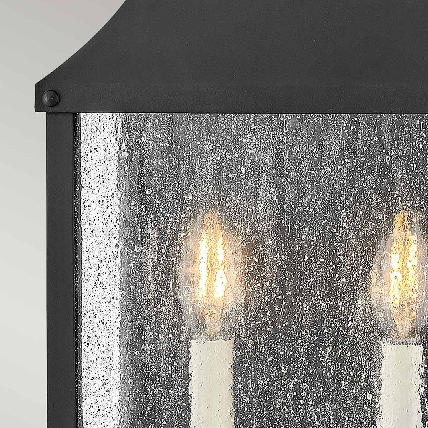 Außenleuchte Wand Vintage H: 44 cm IP44 Schwarz antik 2x E14