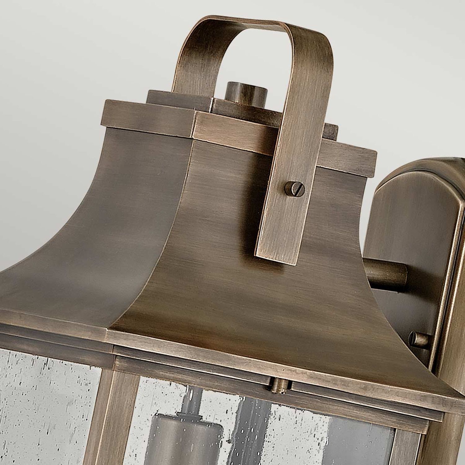 Außenleuchte Wand H: 48,3 cm IP44 E27 in Bronze Alu Regenglas