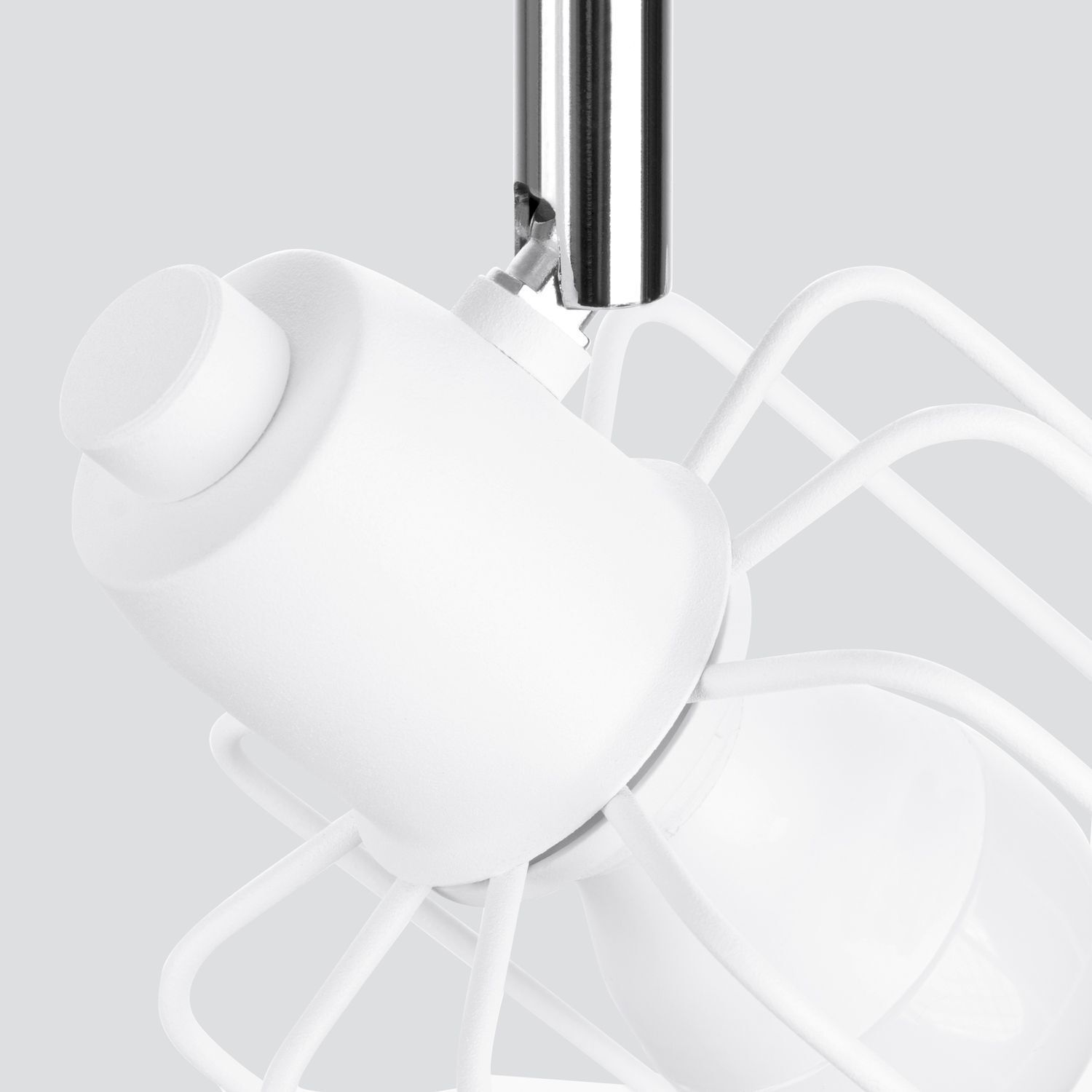 Deckenlampe Weiß Metall 2-flammig B: 27 cm Retro