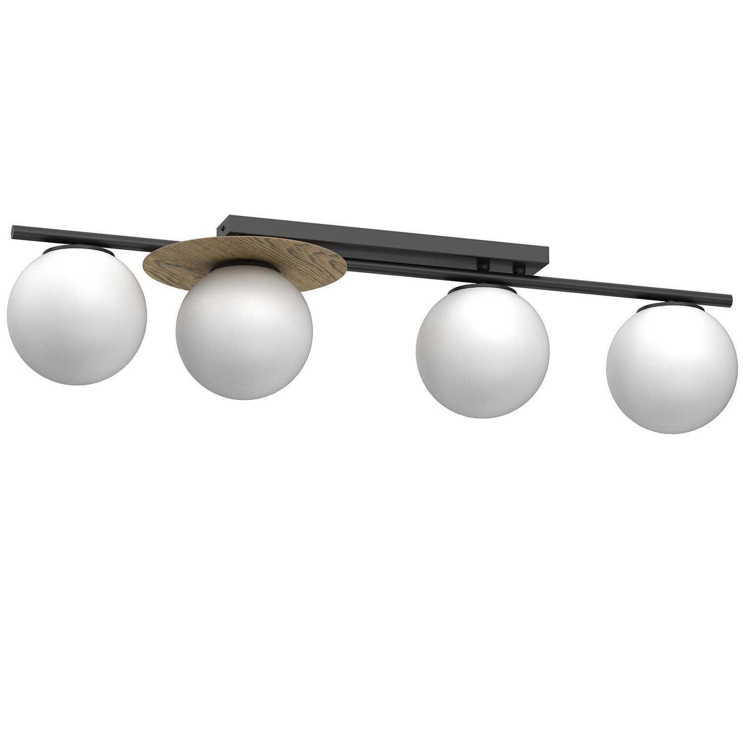 Moderne Deckenlampe Glas Metall L:89 cm E27 gemütlich