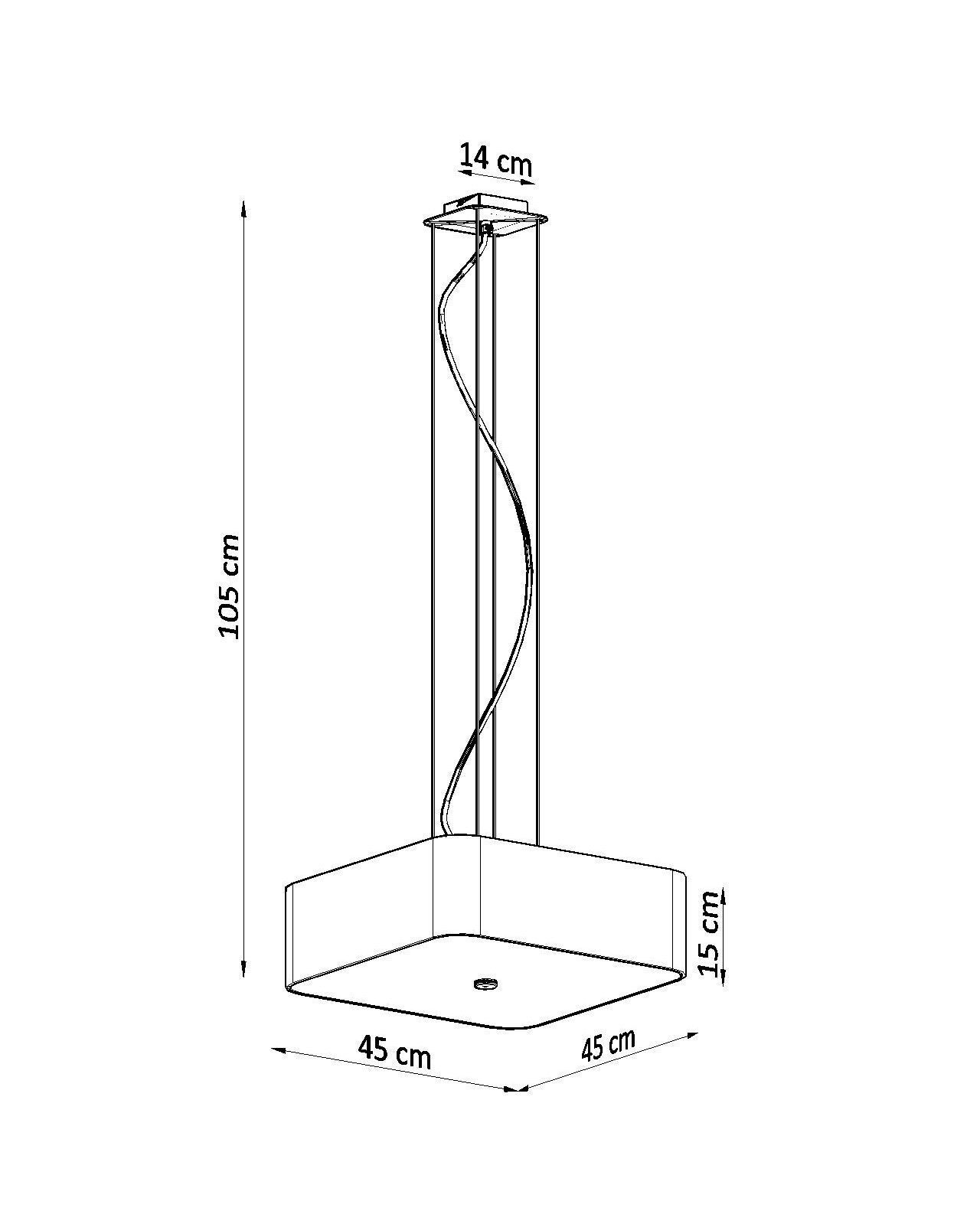 Hängelampe Esstisch B: 45 cm Schwarz Stoff Glas