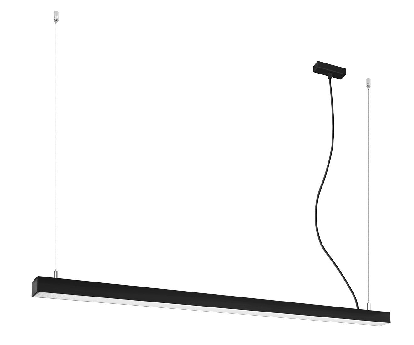 LED Pendelleuchte Schwarz 150 cm 4000 K 4940 lm blendarm