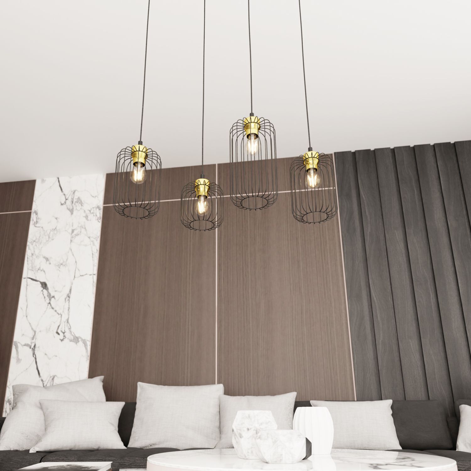 pendant light, hängelampe, drahtkäfig, industrielle leuchte, wohnzimmer dekoration