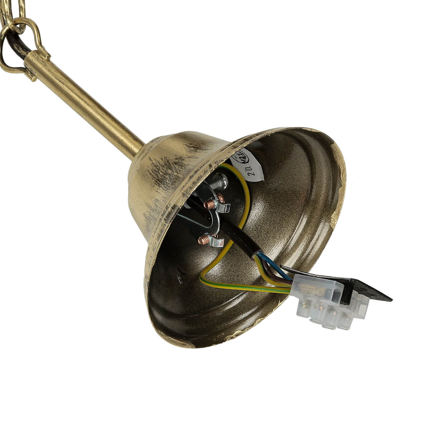 Deckenleuchte Gold Antik Weiß Glasschirm 5-flammig Deckenleuchte Gold Antik Weiß Glasschirm 5-flammig