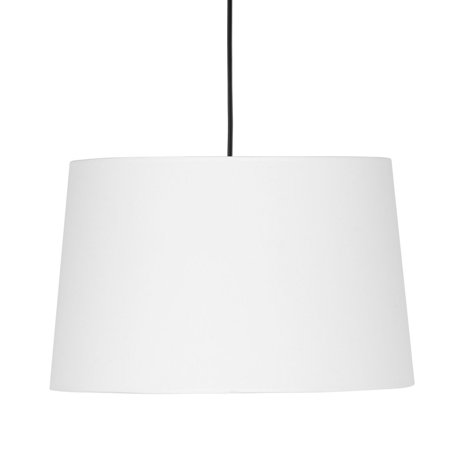 Pendelleuchte Stoff Ø 45 cm Weiß höhenverstellbar Modern Lampe, Lampenschirm