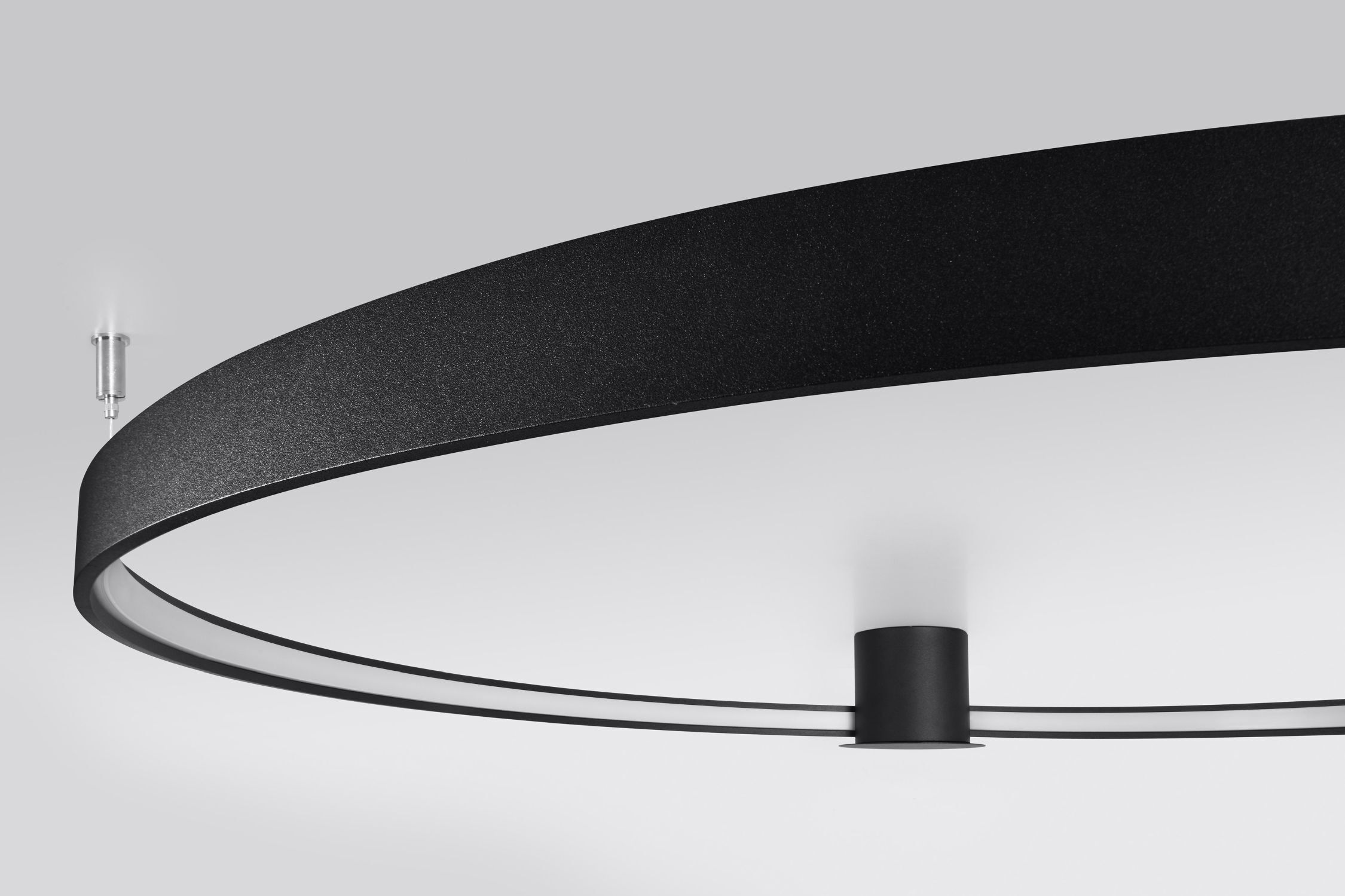 LED Deckenlampe Schwarz Ø 55 cm 4000 K Metall LAPIS