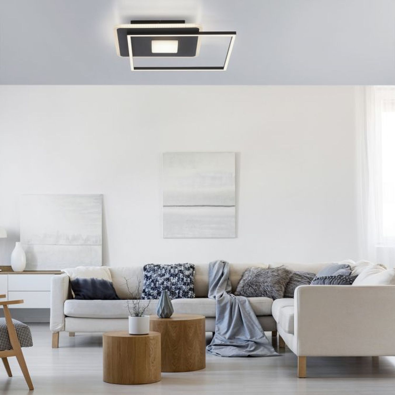 Wohnzimmer, Dekoration Ihres Zuhauses, Couch, Postfach, Deckenleuchte