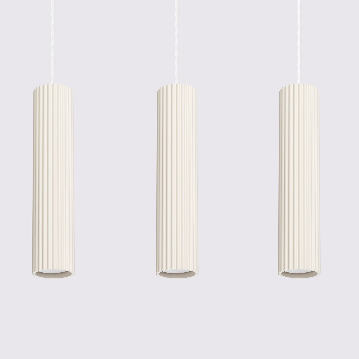 Pendelleuchte 3-flammig GU10 B: 45 cm in Creme Modern Lampe