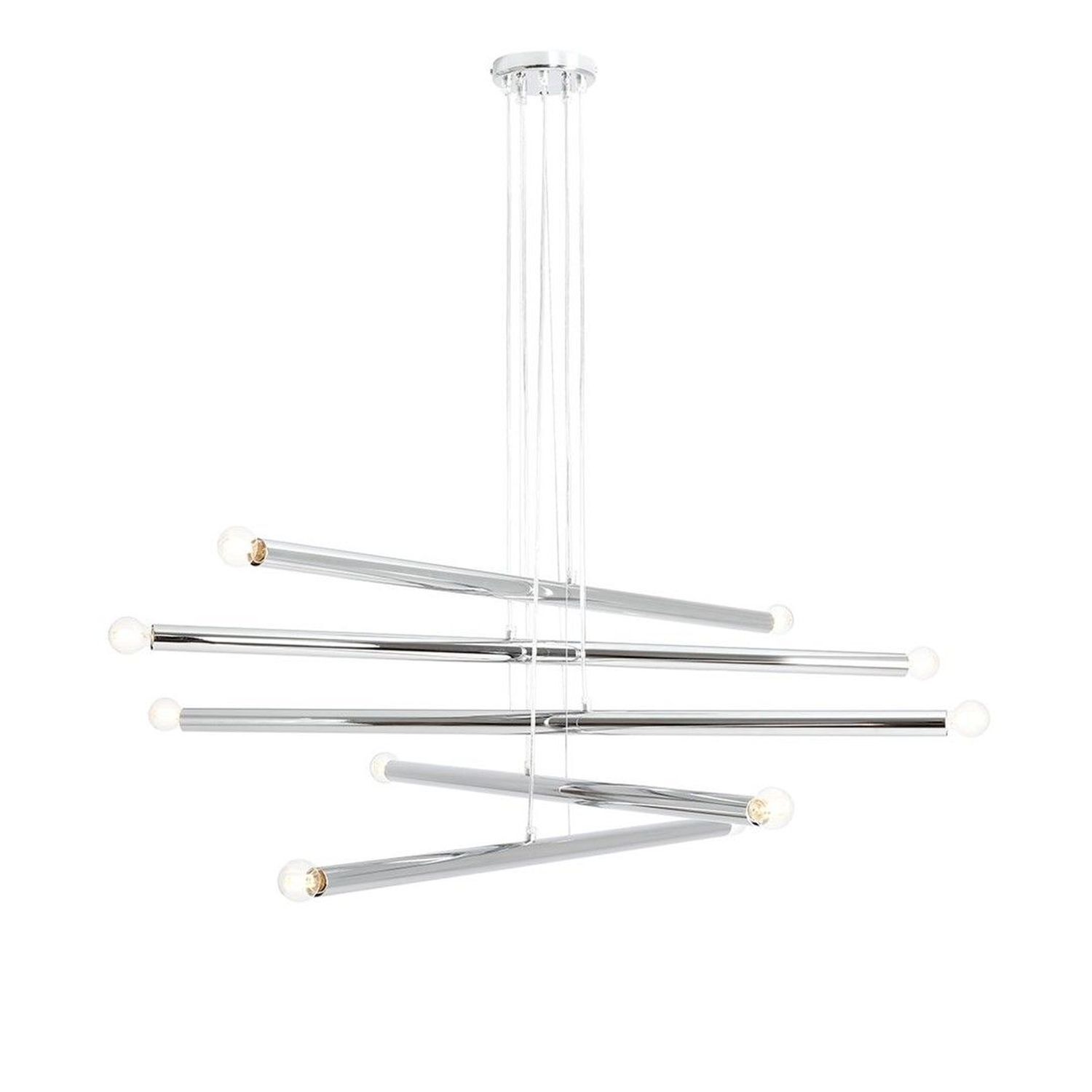 Retro Hängelampe Metall E14 L:100 cm stilvoll in Chrom