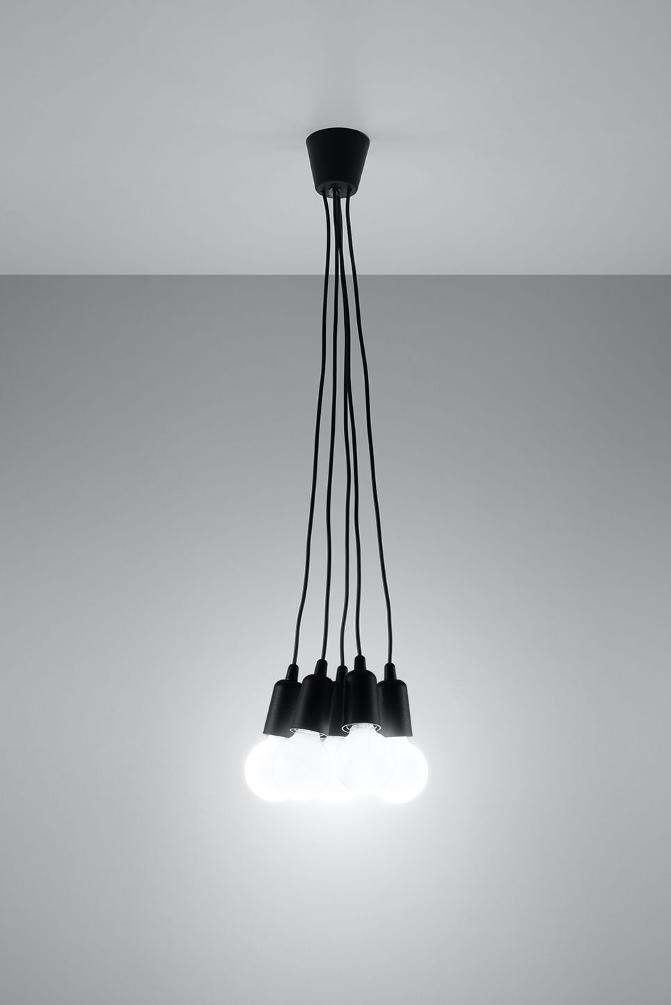 Pendelleuchte Schwarz verstellbar bis 90cm Retro NESSA