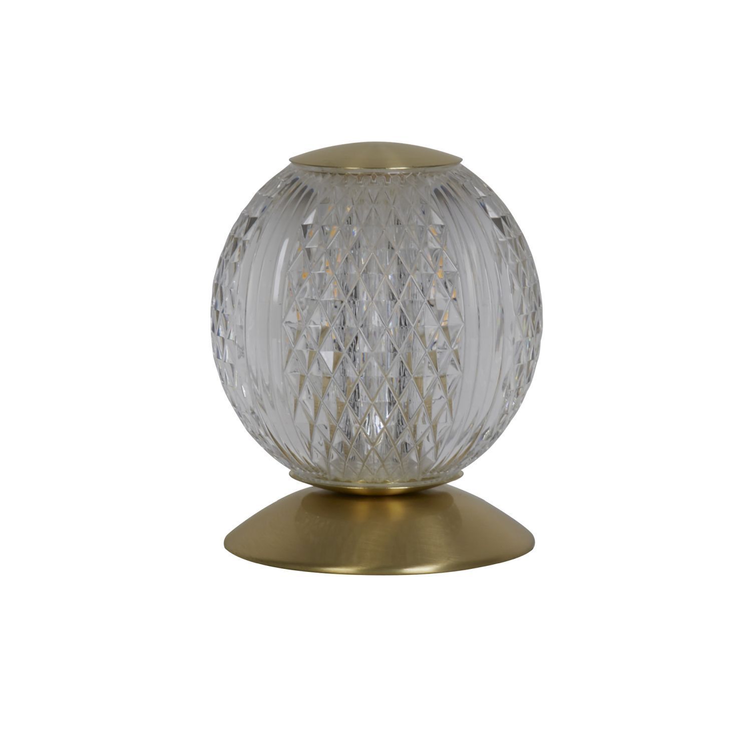 Kugel Tischleuchte Metall in Messing 13 cm G9 elegant