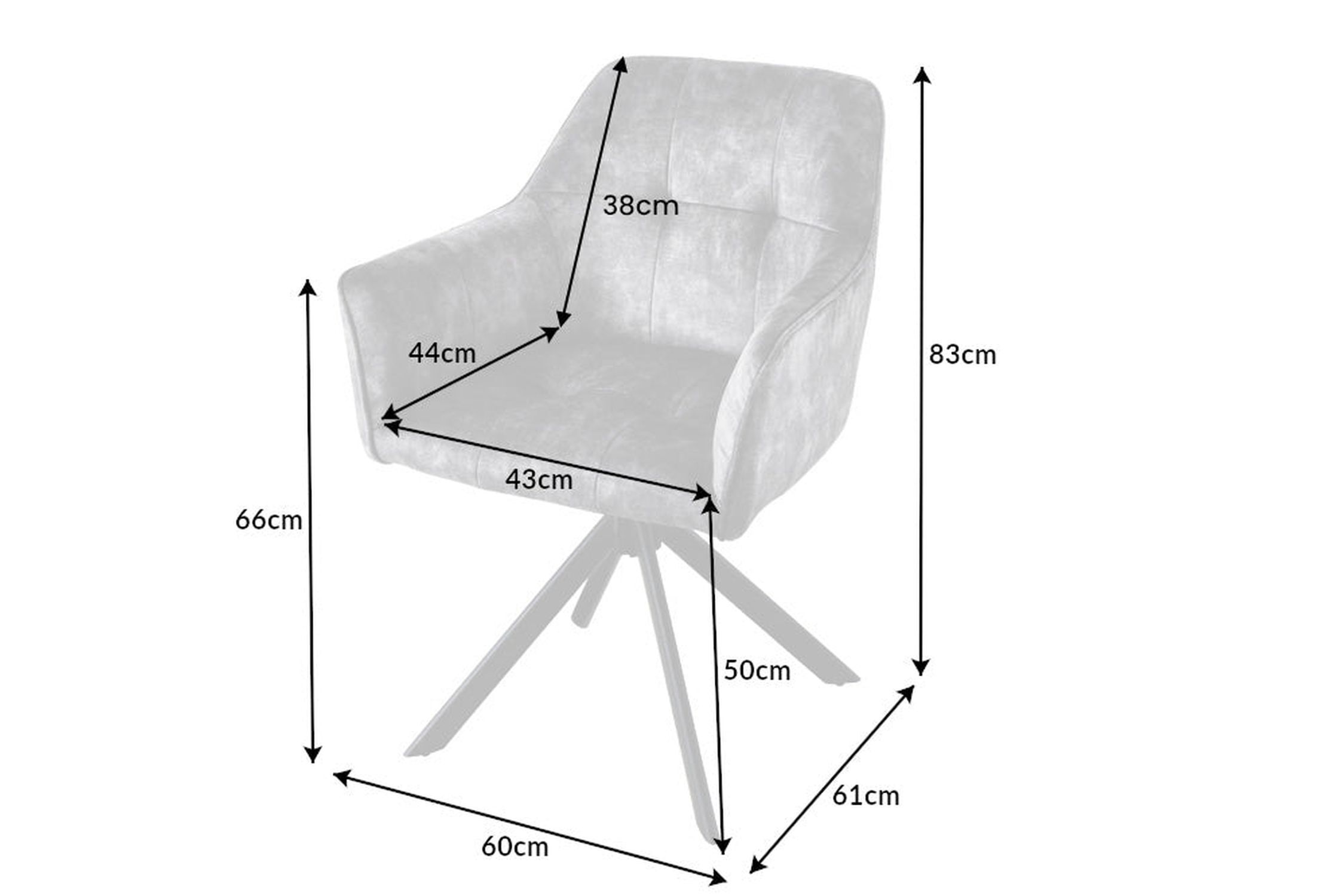 Drehstuhl ohne Rollen Samt Metall Gelb Schwarz mit Armlehne Moebel, Leinwand, Stuhl