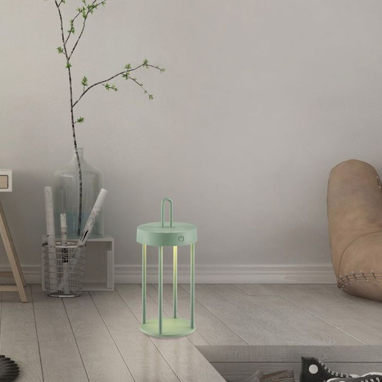 LED Akku Tischleuchte Aluminium dimmbar IP44 2 W Grün