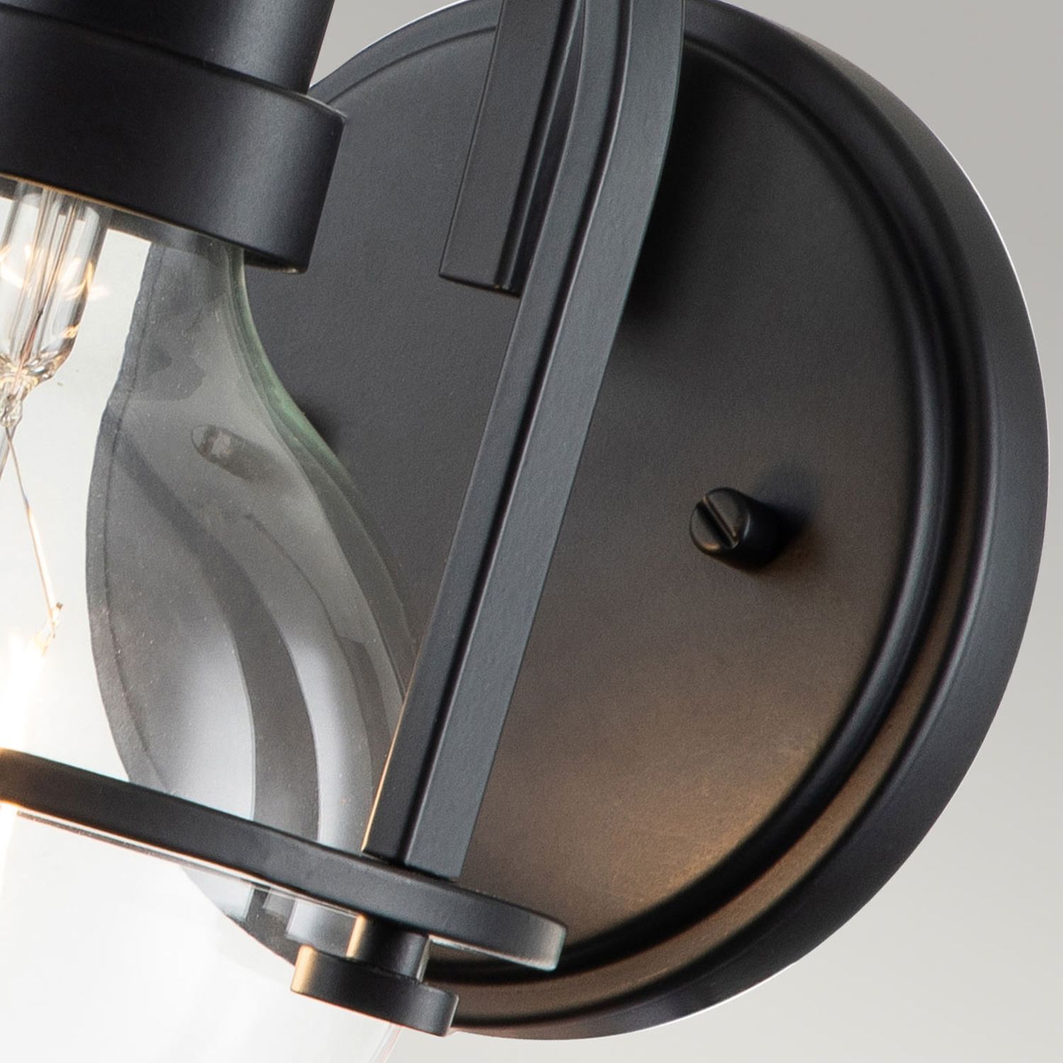 Wandleuchte, Glühbirne, Metall, Dunkel, Wandmontage