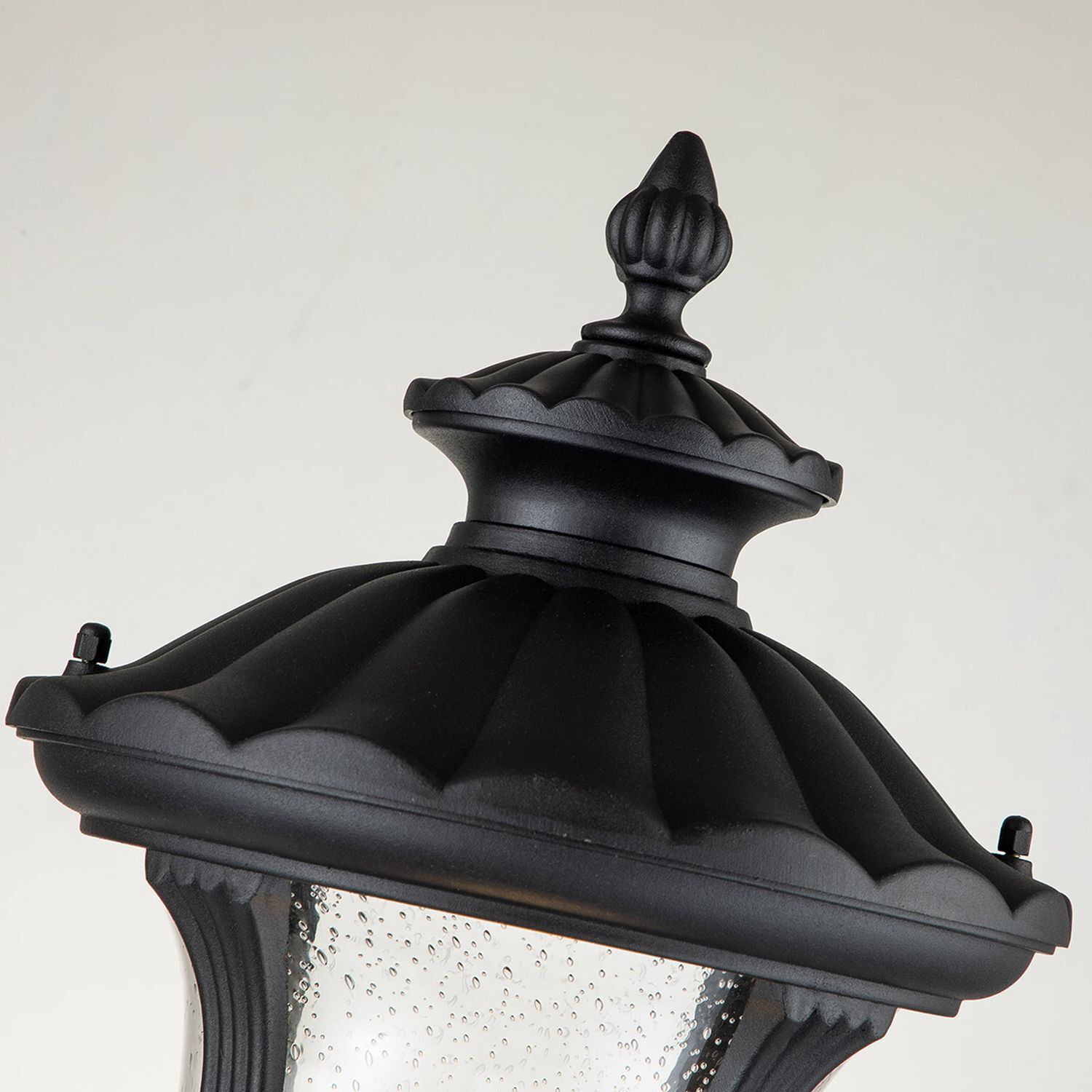 Stehleuchte außen Aluminium Glas IP44 115 cm Schwarz Garten
